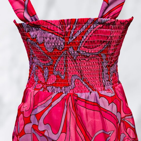 Show Me Your MuMu Cosmopolitan Candy Hearts Midi Dress Sleeveless Tiered Maxi XS - Picture 8 of 13